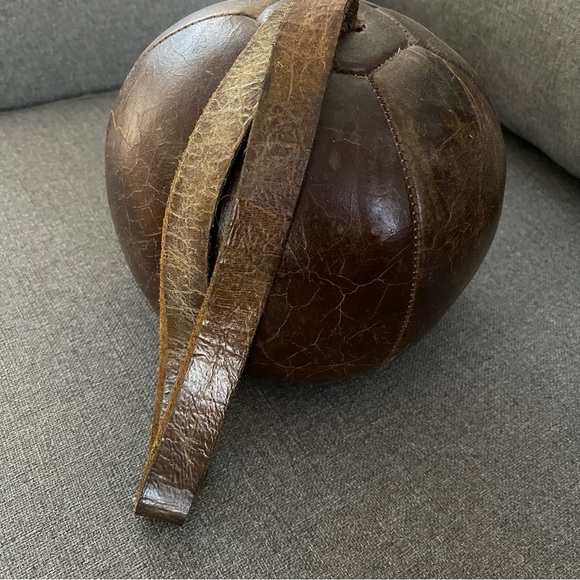 Vintage Leather Decorative Ball - Picture 4 of 8